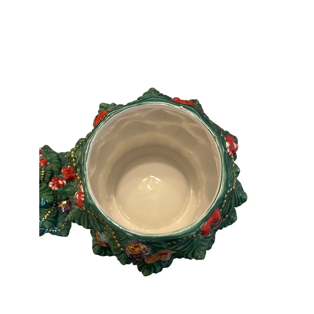 Treasure Craft Holiday Treasures Musical Motion Christmas Tree Cookie Jar Train
